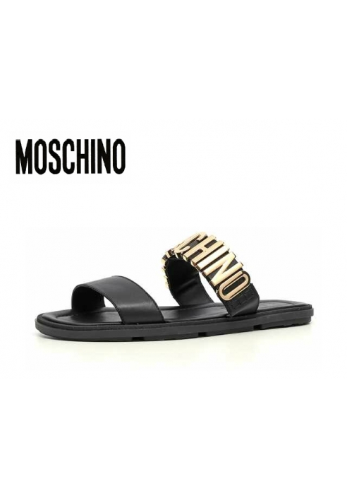 MOSCHINO夏季 牛仔布 男士 凉鞋