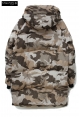 Woman Winter Coat with Camouflage print