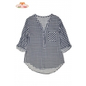 Woman checkered  Blouse